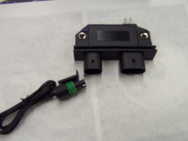 Ignition module with the "temperature sensor" pigtail next to it