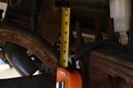 Rear axle bump stop measurement