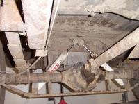 Rear 12" travel Rancho 7000s upper and lower mounts in view