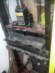 12x12 sheet of steel in the press brake, bending a 3.5" or so lip