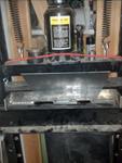 12x12 sheet of steel in the press brake, bending a 3.5" or so lip