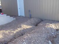Trench for the gas line, still digging