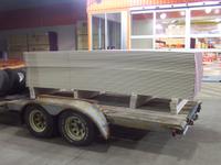 45 sheets of 4x12x5/8 sheetrock.  We did take some back off due to the flat tire (d'oh)
