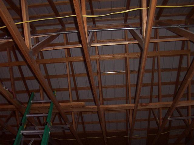 Some air line in the ceiling