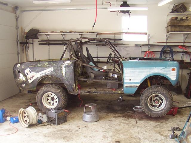 Tires and wheels back on, about to check clearance.