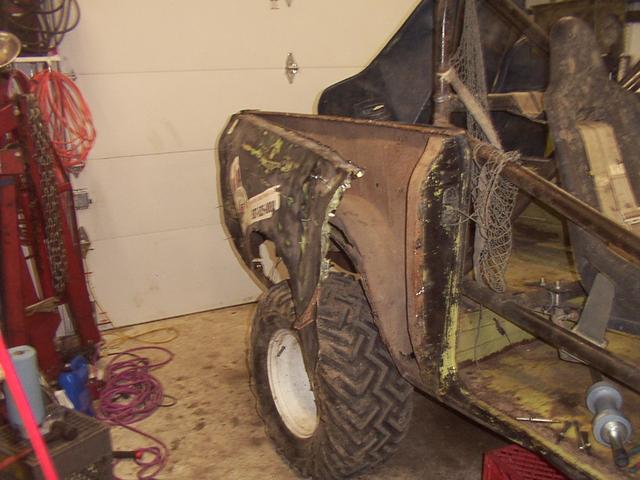 Partially removed thanks to a drill bit and air-chisel