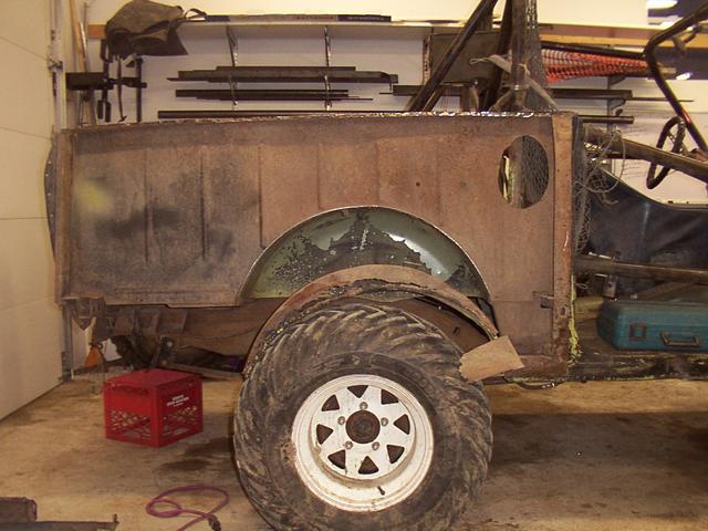 After trimming the wheel well