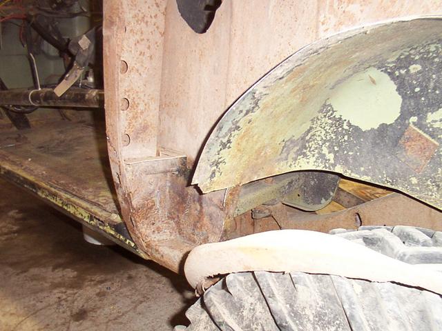 Driver's view showing the splash guard removed