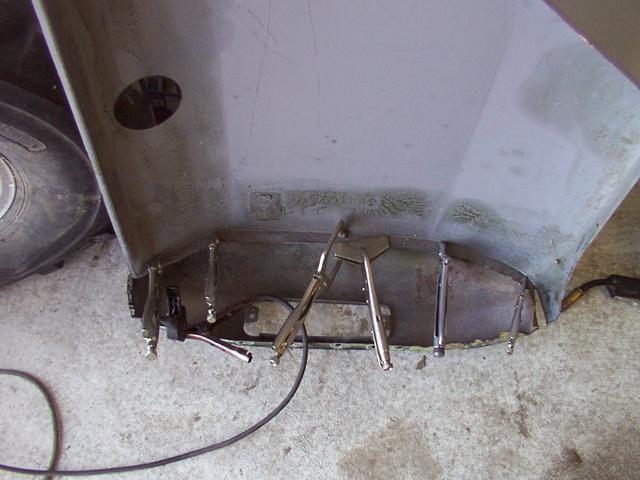 Lots of vice grips to hold it together