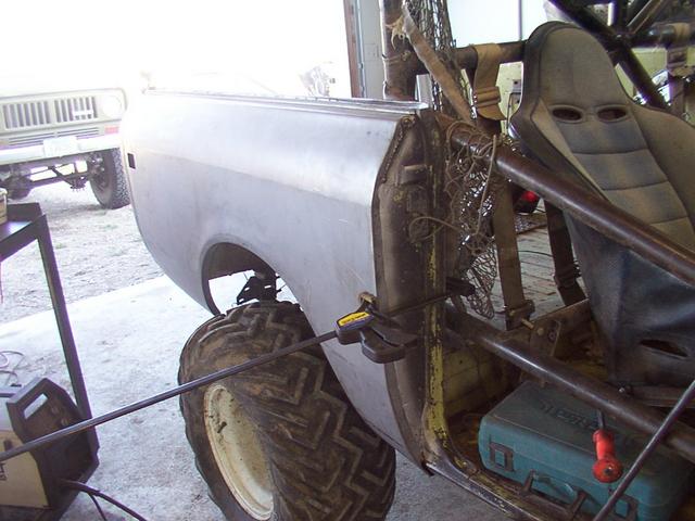 Beginning installation on the passenger side