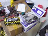 $500 pile of parts, missing two $.99 thrust washers I forgot to order.. d'oh..  New LR on left, over the new carrier and Zytaniu