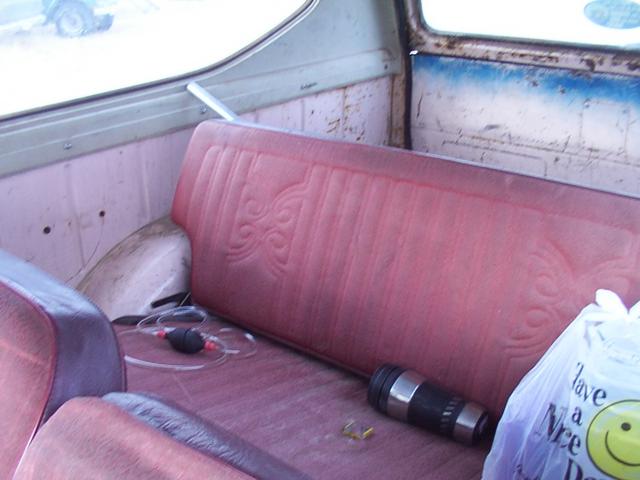 Back seat in pretty good shape