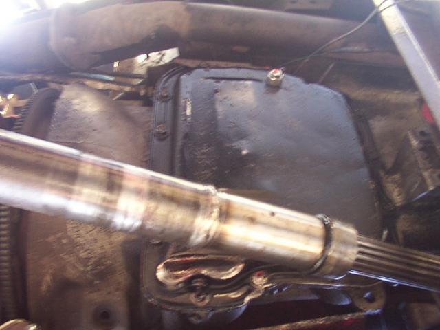 Driveshaft hit the pan