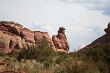 Kokopelli Rock on the way to Gemini Bridges or Bull Canyon