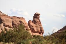 Kokopelli Rock on the way to Gemini Bridges or Bull Canyon
