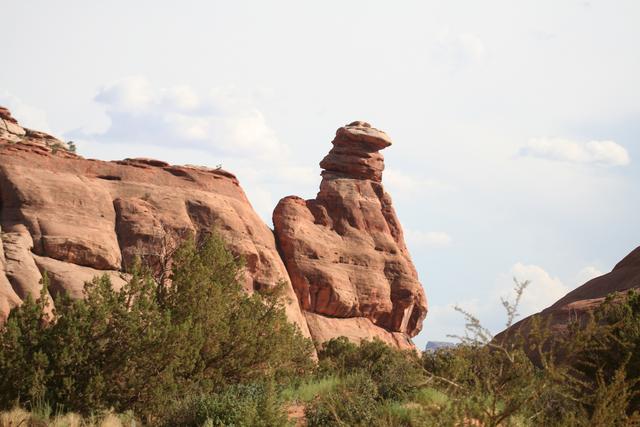 Kokopelli Rock on the way to Gemini Bridges or Bull Canyon