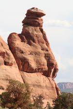Kokopelli Rock on the way to Gemini Bridges or Bull Canyon