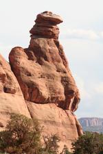Kokopelli Rock on the way to Gemini Bridges or Bull Canyon