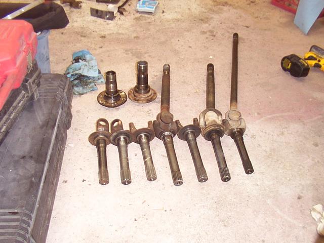 Assorted stub shafts for this project